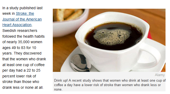 Studies Show Us That Coffee Drinkers Benefit From Health Perks